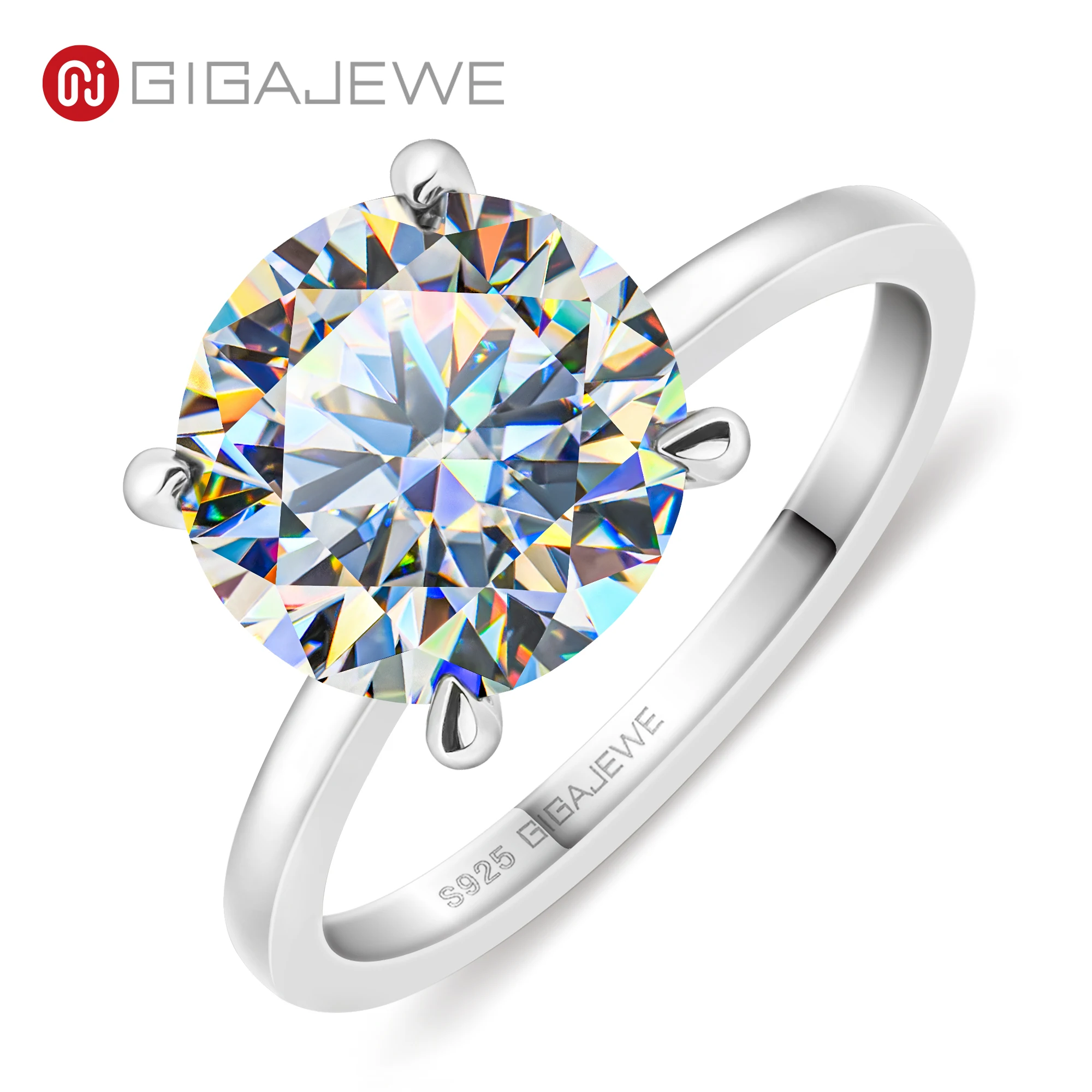 GIGAJEWE Moissanite 4.0ct 10mm Pink White D Color Round Cut 925 Silver Engagement Ring Fashion Woman Girl Gift
GIGAJEWE Moissanite 4.0ct 10mm Pink White D Color Round Cut 925 Silver Engagement Ring Fashion Woman Girl Gift