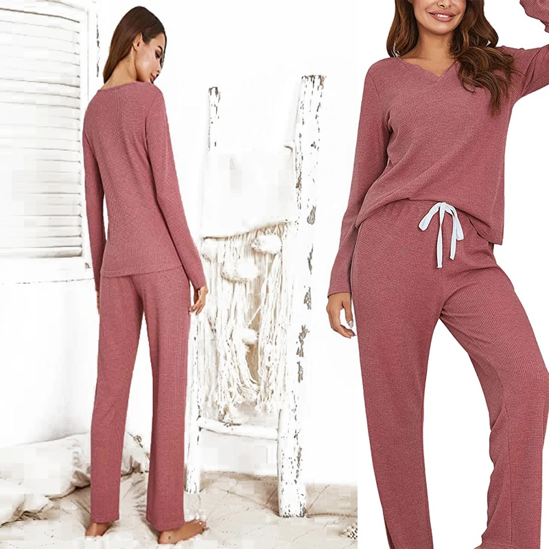 Wholesale Stretch Drawstring Spring Women Waffle Knit Pajamas Pants Loungewear, Red/blue
Wholesale Stretch Drawstring Spring Women Waffle Knit Pajamas Pants Loungewear, Red/blue