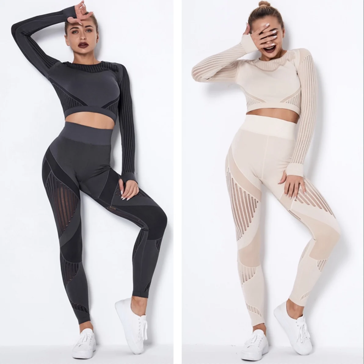 Low MOQ Custom Logo Gym Yoga Set Clothing Women Activewear Sportswear Custom Logo Seamless Yoga Wear, 6 colors ready stock 
Low MOQ Custom Logo Gym Yoga Set Clothing Women Activewear Sportswear Custom Logo Seamless Yoga Wear, 6 colors ready stock