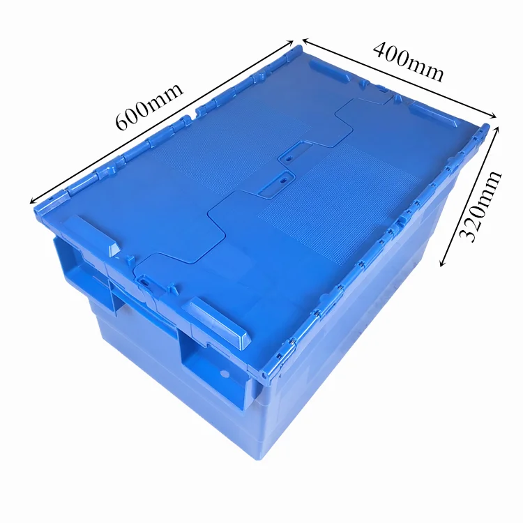 Manufacturer Wholesale Stackable Logistic Plastic Crate with Lid for Storage and Moving manufacture