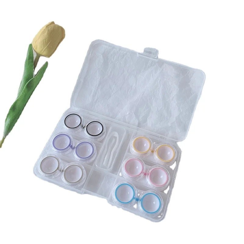 Candy Color Custom Luxury Contact Lens Case Transparent box with sealing ring Contact lens companion box, Customized
Candy Color Custom Luxury Contact Lens Case Transparent box with sealing ring Contact lens companion box, Customized