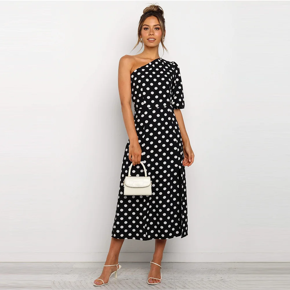 2021 New Summer Women's Clothing Wholesale Sexy One-shoulder Sleeve Floral Slit Dress, Picture color
2021 New Summer Women's Clothing Wholesale Sexy One-shoulder Sleeve Floral Slit Dress, Picture color