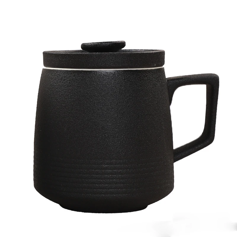 Japanese-style mug customized tea and water separation with wooden handle infuser filter lid and coaster, As pucture 
Japanese-style mug customized tea and water separation with wooden handle infuser filter lid and coaster, As pucture