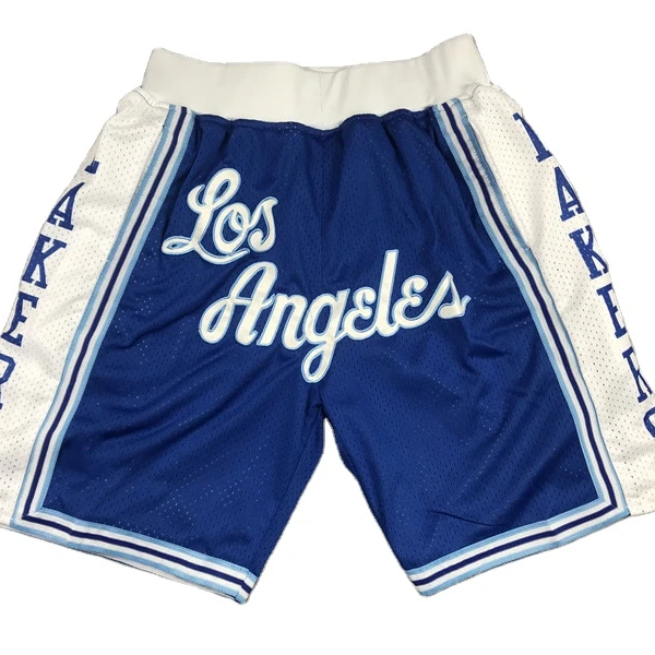 Laker Blue Men's Shorts Pocket Zipper Basketball Shorts Mesh Breathable Training Pants Basketball Shorts, As pictures
Laker Blue Men's Shorts Pocket Zipper Basketball Shorts Mesh Breathable Training Pants Basketball Shorts, As pictures