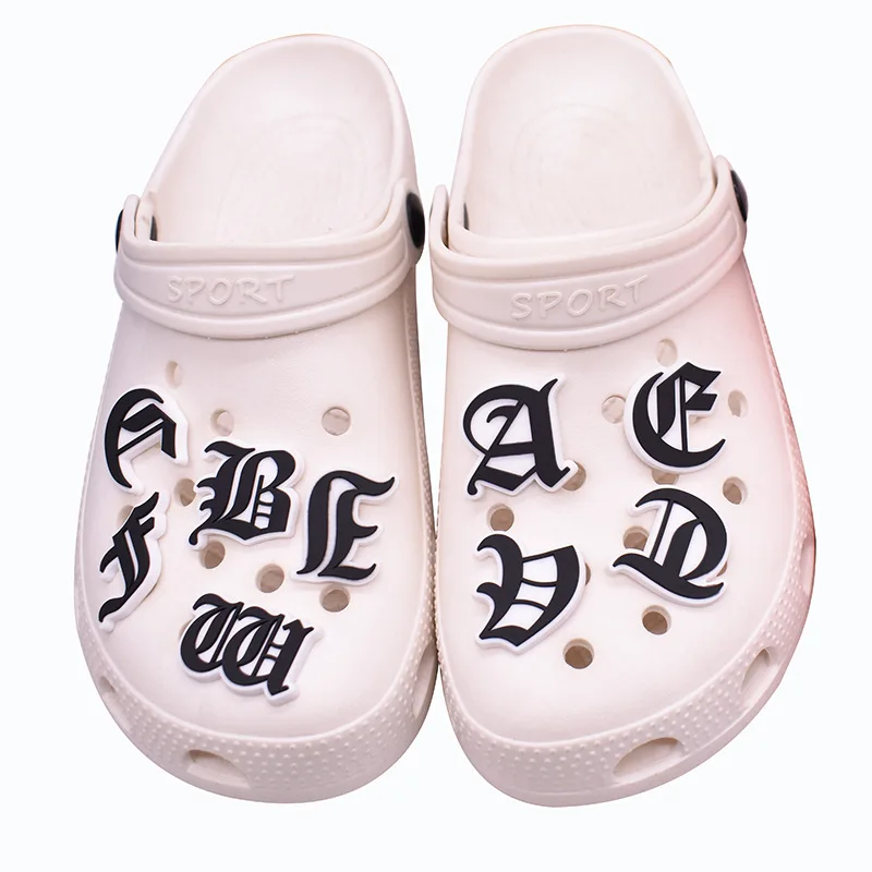 Wholesale PVC Croc Shoes Letters Croc Charms Bulk Clog Sandals Charm Button Buckle Croc Decoration Accessories for Kids
Wholesale PVC Croc Shoes Letters Croc Charms Bulk Clog Sandals Charm Button Buckle Croc Decoration Accessories for Kids