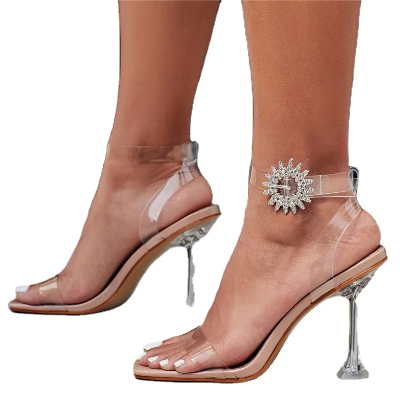 New PVC Jelly Sandals Fashion Bling Crystal Shoes Open Toed High Heels Women Transparent Heel Sandals Pumps Big Size 42
New PVC Jelly Sandals Fashion Bling Crystal Shoes Open Toed High Heels Women Transparent Heel Sandals Pumps Big Size 42