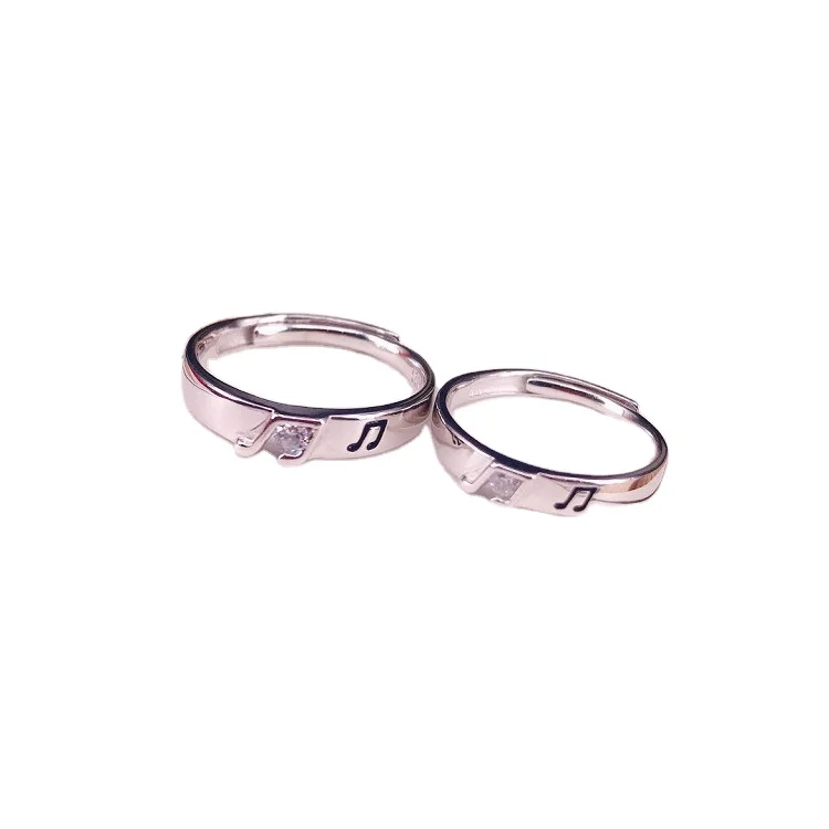 Certified S925 Sterling Silver Couple Ring For A Lifetime Musical Note Diamond Open Ring Pair Ring Valentine's Day Gift
Certified S925 Sterling Silver Couple Ring For A Lifetime Musical Note Diamond Open Ring Pair Ring Valentine's Day Gift