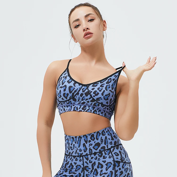 New Arrival OEM/ODM Sports Bras Ladies Yoga Bra Top Blue Leopard Print Yoga Bras For Women, More than 70 colors available
New Arrival OEM/ODM Sports Bras Ladies Yoga Bra Top Blue Leopard Print Yoga Bras For Women, More than 70 colors available