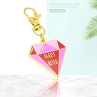 Longzhiyu 13 years girly keychains manufacture custom diamond shape keychain pop key chain i love you keychain