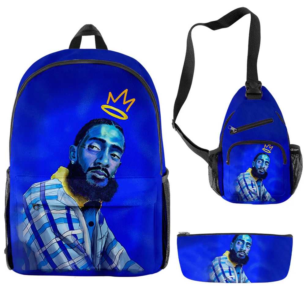 New Arrival Famous Star Smell Proof Custom 3D Printed School Bag Bookbags 3 Piece Set Nipsey Hussle Backpack, Customized
New Arrival Famous Star Smell Proof Custom 3D Printed School Bag Bookbags 3 Piece Set Nipsey Hussle Backpack, Customized