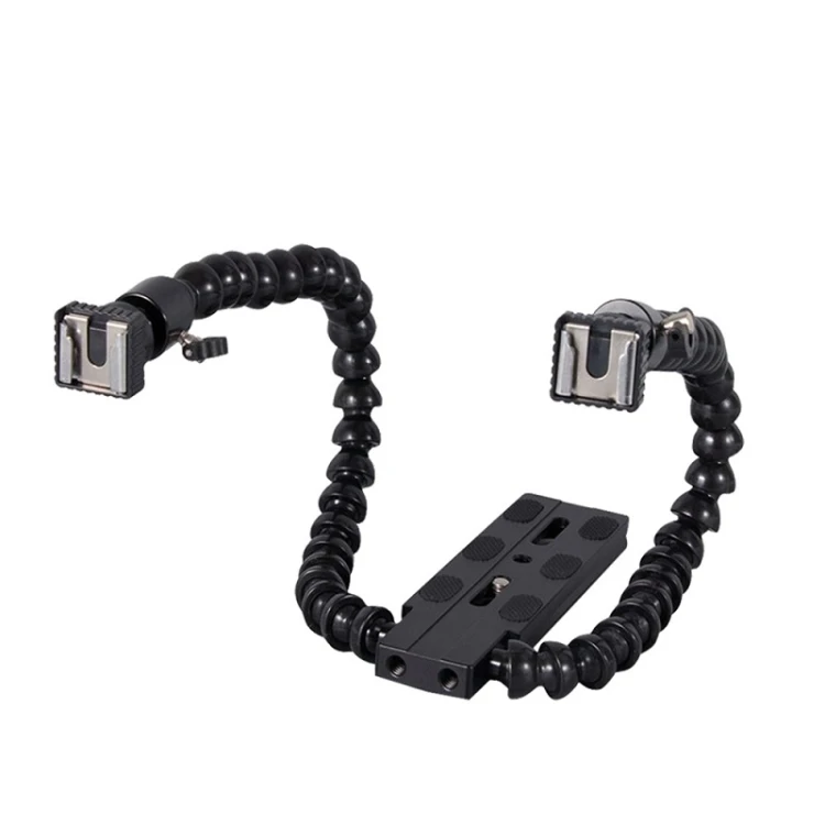 New Idea Design Flexible Dual Arm Camera Flash Light Bracket Hot Shoe Mount Holder Bracket for DSLR Camera
New Idea Design Flexible Dual Arm Camera Flash Light Bracket Hot Shoe Mount Holder Bracket for DSLR Camera