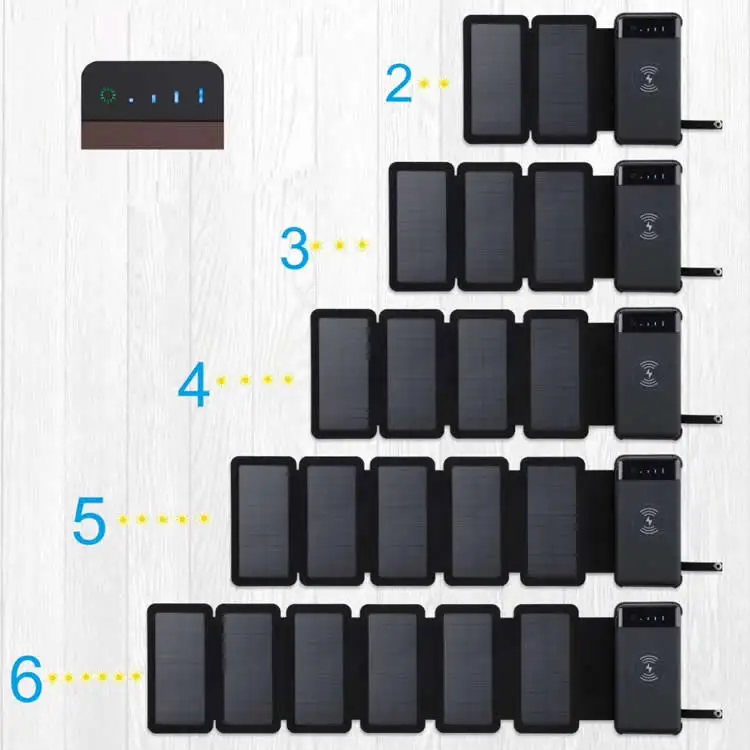 Detachable portable solar wireless powerbank 10000 with solar panels, Black, dark rose
Detachable portable solar wireless powerbank 10000 with solar panels, Black, dark rose