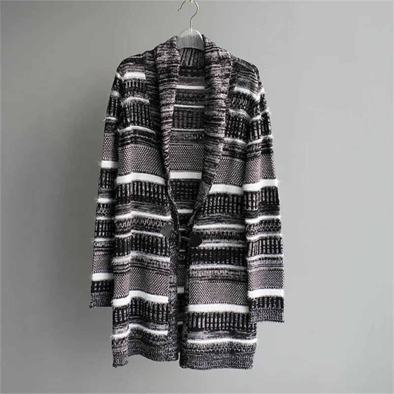Women's Cardigans Oversized Loose Stripe Printed Open Front Knitted Long Sleeve Sweater Coats
Women's Cardigans Oversized Loose Stripe Printed Open Front Knitted Long Sleeve Sweater Coats