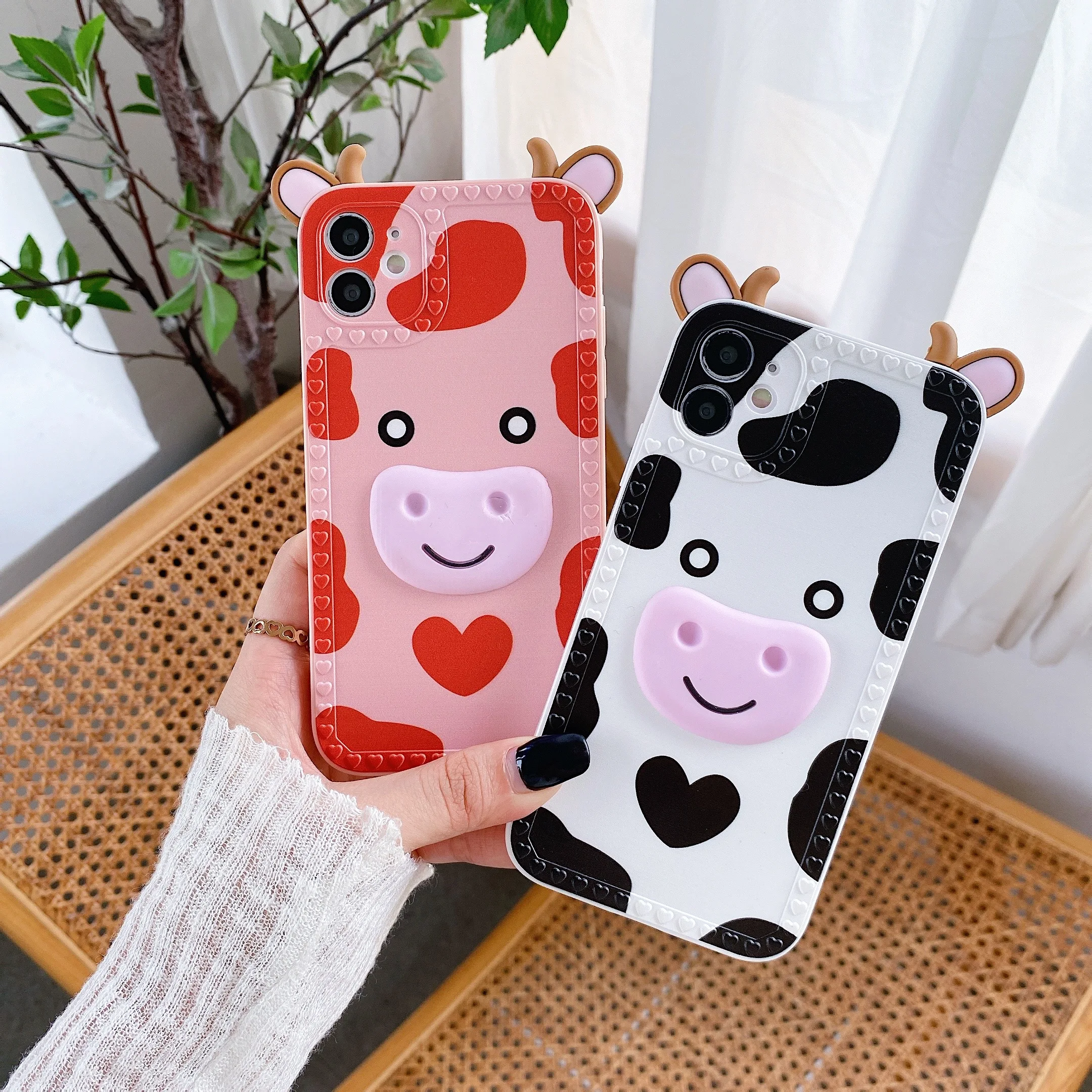 For iPhone 12 11 Pro Max XR Xs Max 7 8 Plus 3D Cartoon Cow With Head Nose Soft TPU Phone Cover Case
For iPhone 12 11 Pro Max XR Xs Max 7 8 Plus 3D Cartoon Cow With Head Nose Soft TPU Phone Cover Case