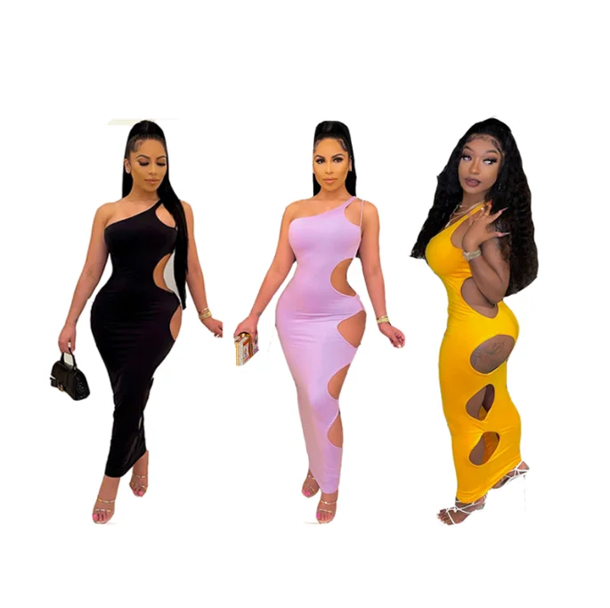 Fashion Summer Alluring Women Bodycon Sleeveless Dresses Oblique shoulder Side Hollow Out Tight Leaky Vest Ladies Long Skirts, Can be customized
Fashion Summer Alluring Women Bodycon Sleeveless Dresses Oblique shoulder Side Hollow Out Tight Leaky Vest Ladies Long Skirts, Can be customized