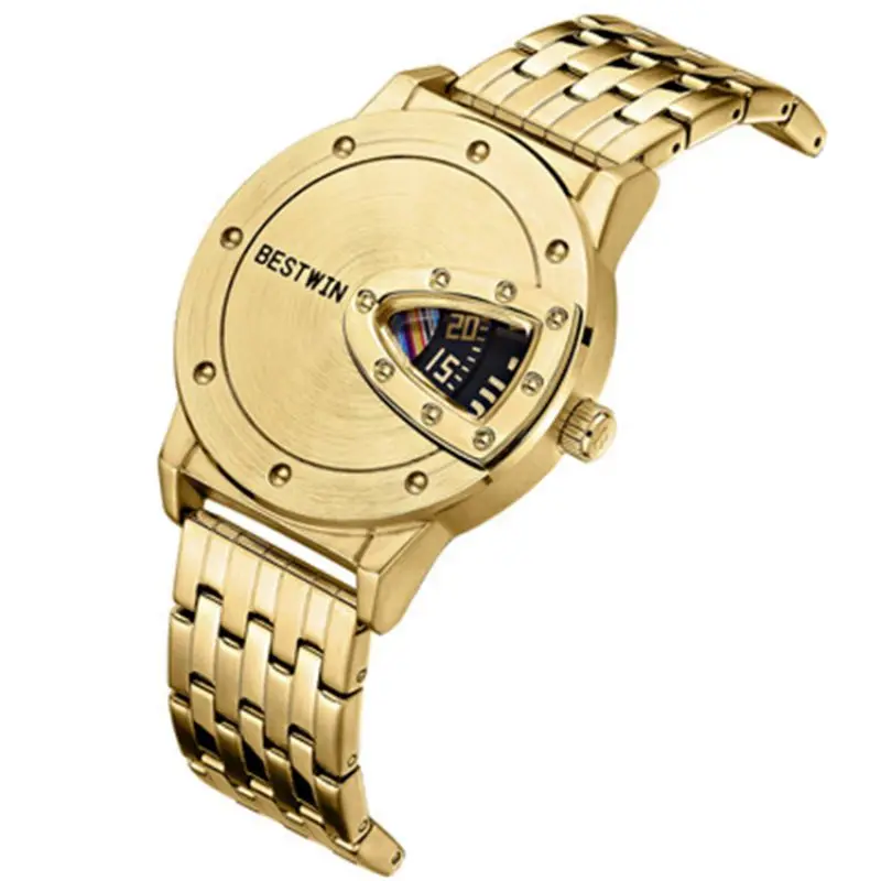 BESTWIN 912 Men's Watch Casual Steel Band Technology Waterproof Quartz Watches Luxury Fashion Trend Sports Relogio Masculino
BESTWIN 912 Men's Watch Casual Steel Band Technology Waterproof Quartz Watches Luxury Fashion Trend Sports Relogio Masculino