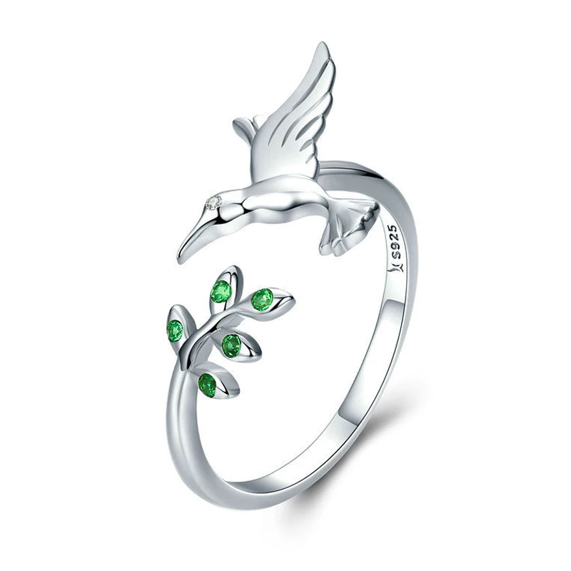 Trend Design Hummingbird Green Zircon Silver Ring 925 Sterling Silver Opening Adjustable Wedding Ring Jewellery Wholesale
Trend Design Hummingbird Green Zircon Silver Ring 925 Sterling Silver Opening Adjustable Wedding Ring Jewellery Wholesale