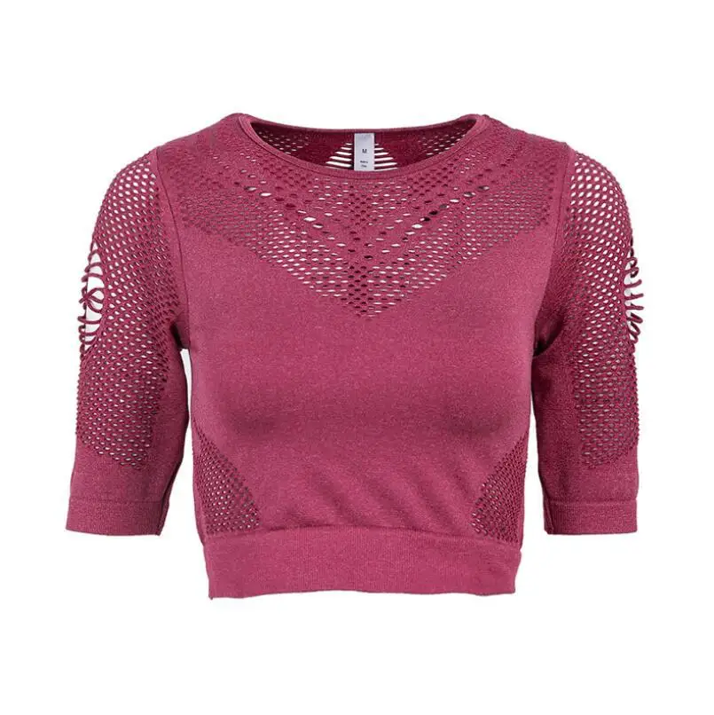 Custom Yoga Shirt Fitness Sexy Short Sleeve Crop Tops Gym Quick Dry Seamless T-Shirt Women Running Sport Shirts, 6 colors
Custom Yoga Shirt Fitness Sexy Short Sleeve Crop Tops Gym Quick Dry Seamless T-Shirt Women Running Sport Shirts, 6 colors