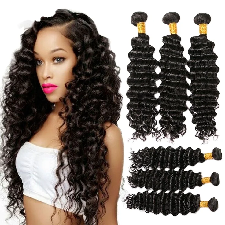 

wholesale Water Wave Bundles double weft raw indian hair weft hair extensions, Natural colors