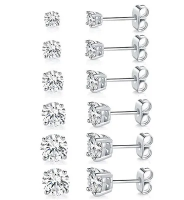 Fashion Design Simple Jewelry Women's Stainless Steel Round Clear Cubic Zirconia Stud Earring
Fashion Design Simple Jewelry Women's Stainless Steel Round Clear Cubic Zirconia Stud Earring