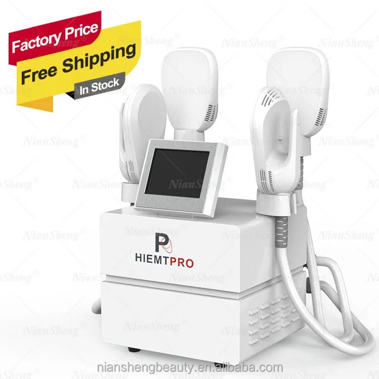 Portable pro 4 handles Ems sculptor professional musle stimulation machine, White
Portable pro 4 handles Ems sculptor professional musle stimulation machine, White