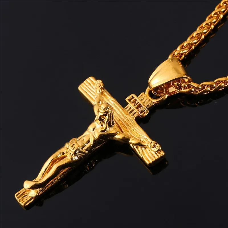 Religious Jesus Cross Necklace for Men 2019 New Fashion Gold color Cross Pendent with Chain Necklace Jewelry Gifts for Men
Religious Jesus Cross Necklace for Men 2019 New Fashion Gold color Cross Pendent with Chain Necklace Jewelry Gifts for Men