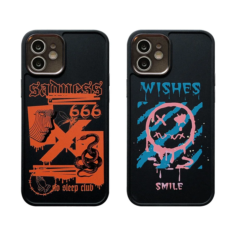 Graffiti smiley case for iphone 13 12 11 Pro Max XR X XS 7 8 Plus anti-fall funny silicone protective cover
Graffiti smiley case for iphone 13 12 11 Pro Max XR X XS 7 8 Plus anti-fall funny silicone protective cover