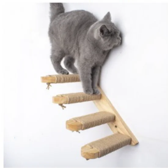 Cat Climbing Shelf Wall Mounted Four Step Cat Stairway with Jute Scratching for Cats Perch Platform Supplies, Brown
Cat Climbing Shelf Wall Mounted Four Step Cat Stairway with Jute Scratching for Cats Perch Platform Supplies, Brown