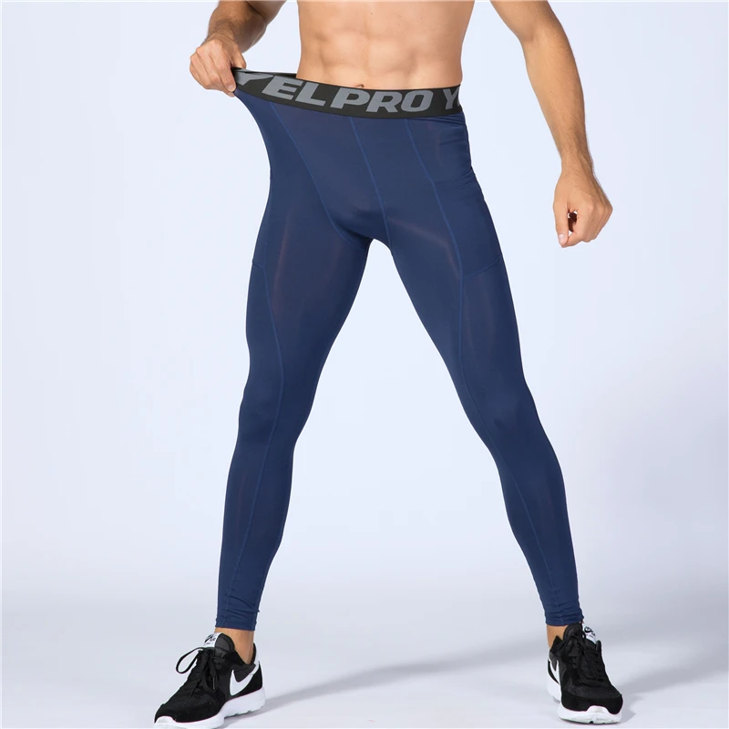 Men Compression Pants Cool Dry Athletic Workout Running Tights Leggings with Pocket 
Men Compression Pants Cool Dry Athletic Workout Running Tights Leggings with Pocket