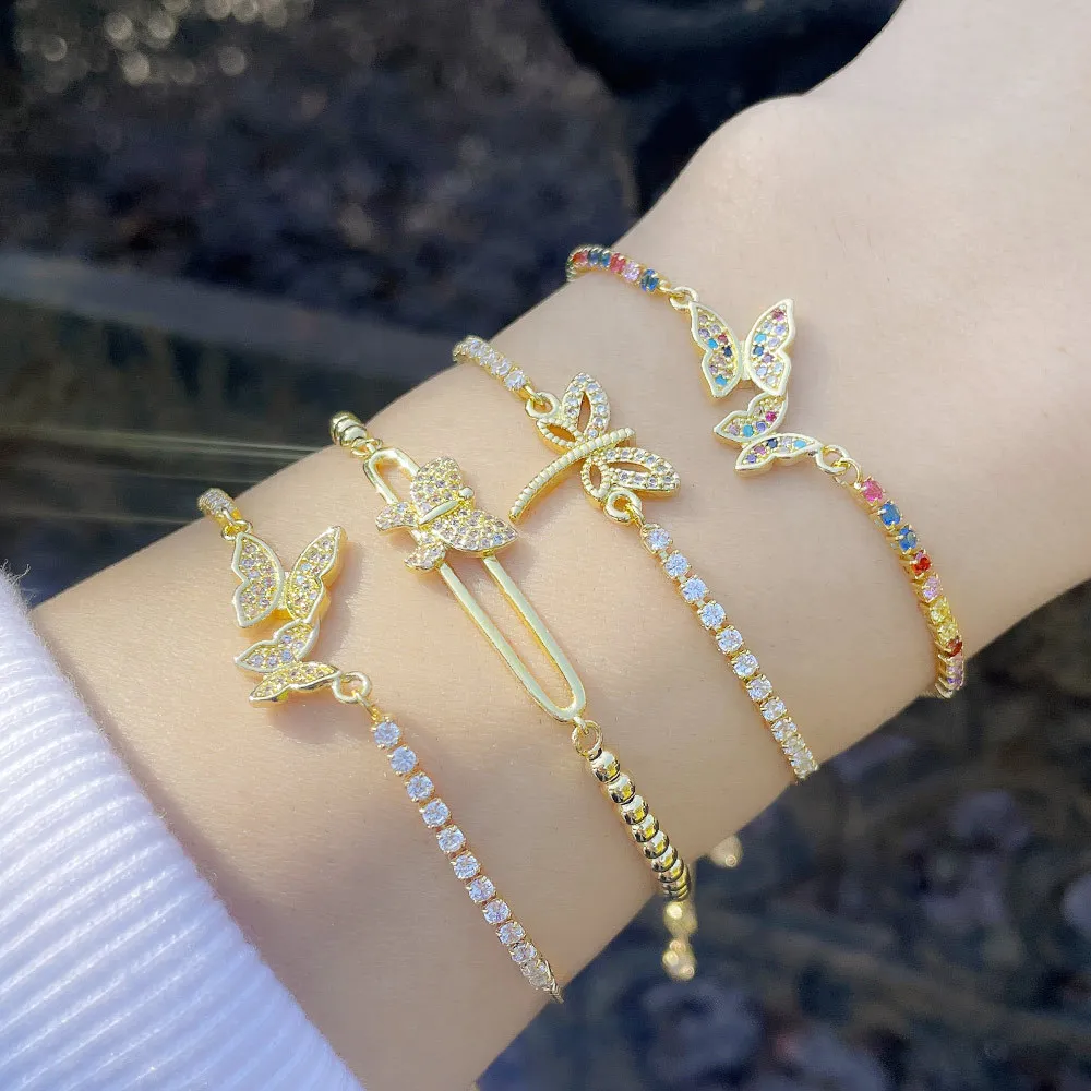 Simple Micro Diamond Butterfly Bracelets Fashion Design Zircon Bracelet Women Crystal Bracelet
Simple Micro Diamond Butterfly Bracelets Fashion Design Zircon Bracelet Women Crystal Bracelet