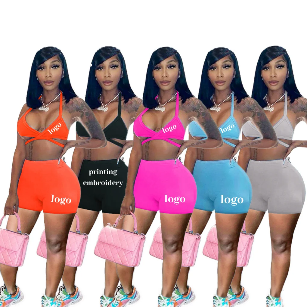 2022 Hot Selling Summer New Tank Top Sports Shorts Set Two Piece Set Sexy V Collar Halter Vest Leisure Sports Set Women
2022 Hot Selling Summer New Tank Top Sports Shorts Set Two Piece Set Sexy V Collar Halter Vest Leisure Sports Set Women
