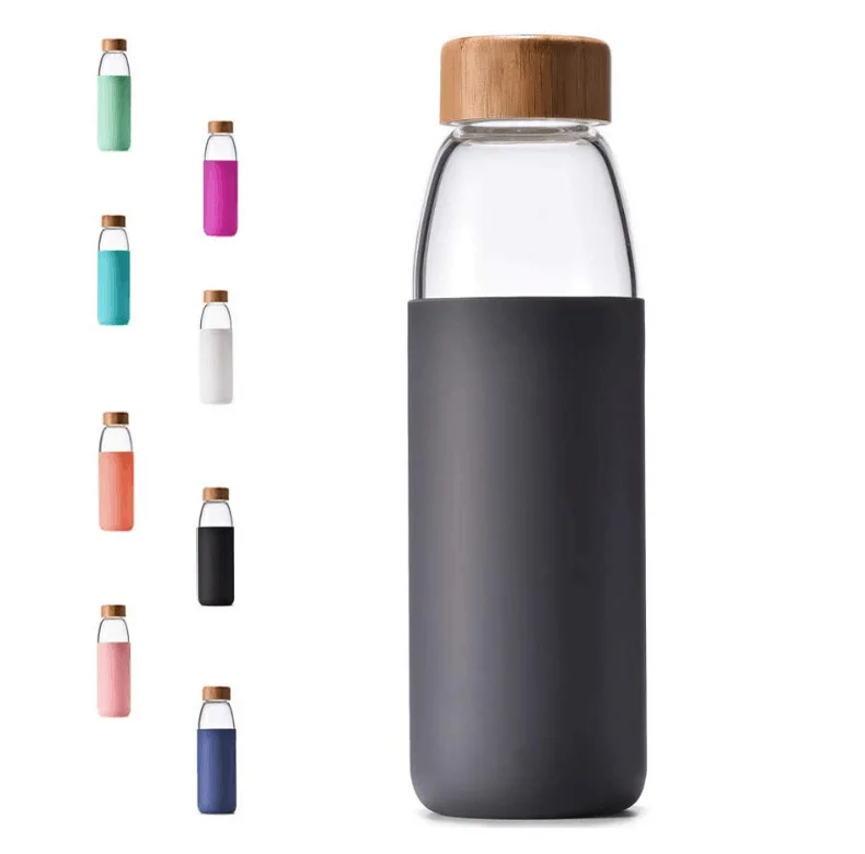 Amazon hot sale 500 ml glass water bottle with silicone sleeve outdoor travel leak-proof glass water cups, Customized
Amazon hot sale 500 ml glass water bottle with silicone sleeve outdoor travel leak-proof glass water cups, Customized
