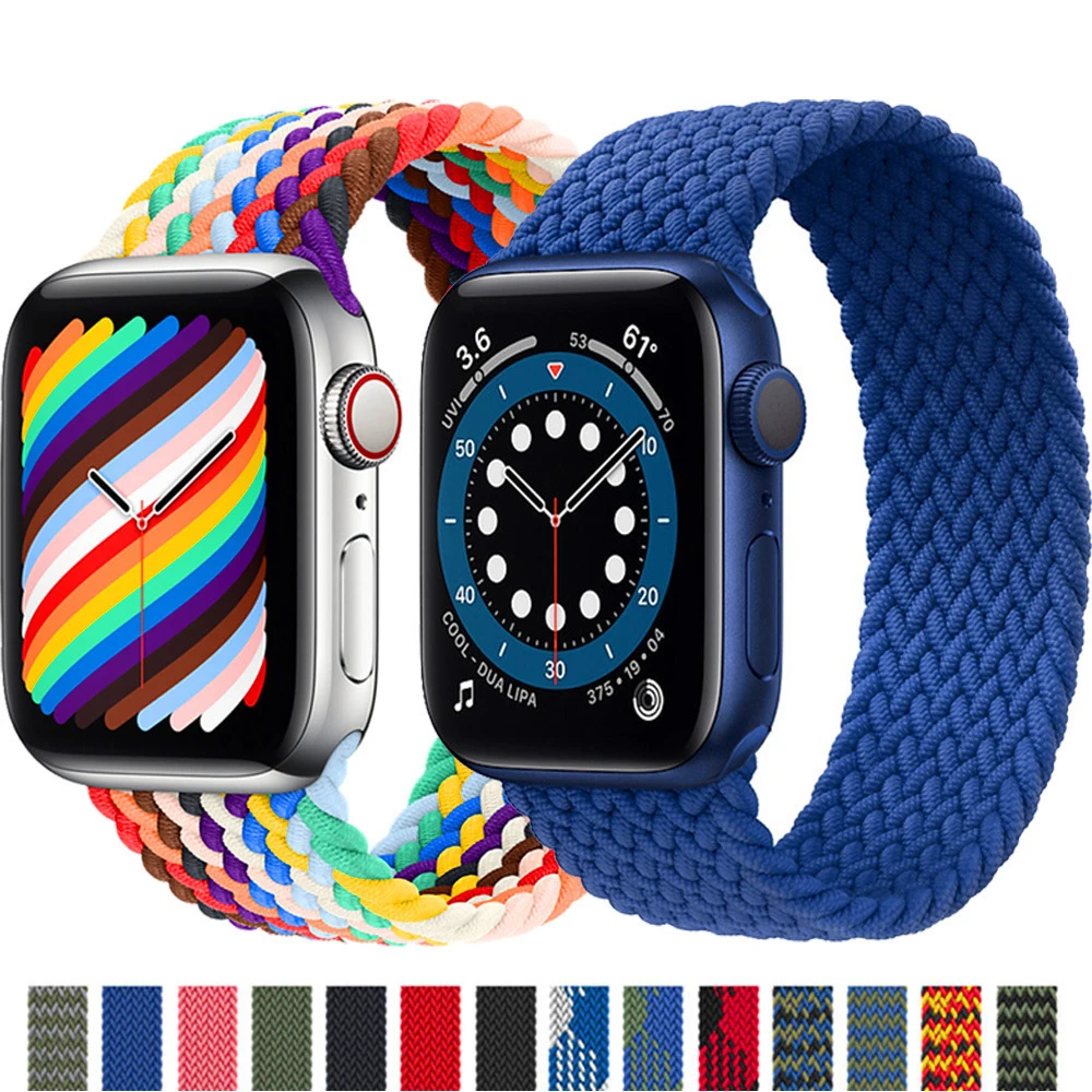 Braided Solo Loop For Apple Watch Band Se 65 40mm 44mm Pride Elastic Bracelets Straps on Smart Series 4321 38mm 42mm Accessories, 32 colors
Braided Solo Loop For Apple Watch Band Se 65 40mm 44mm Pride Elastic Bracelets Straps on Smart Series 4321 38mm 42mm Accessories, 32 colors