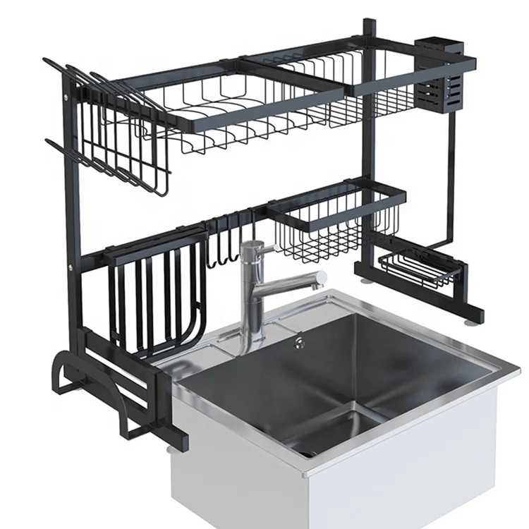 Kitchen Storage Adjustable Black Tiered Shelf Dishes Layered Organizer Tier Racks Over Sink Dish Drying Rack Stainless Steel
Kitchen Storage Adjustable Black Tiered Shelf Dishes Layered Organizer Tier Racks Over Sink Dish Drying Rack Stainless Steel