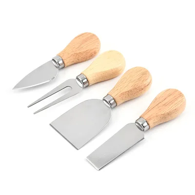 Amazon Hot Sale 4 Piece Wooden Handle Stainless Steel Cheese Knife Set Cheese Cutter Set, Silver
Amazon Hot Sale 4 Piece Wooden Handle Stainless Steel Cheese Knife Set Cheese Cutter Set, Silver