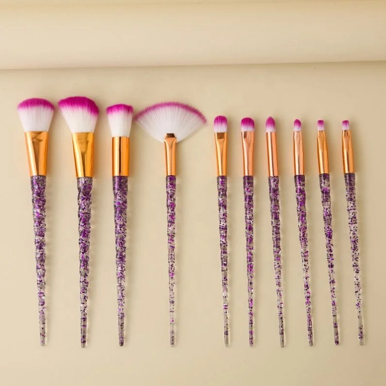 Wholesale Crystal Spiral Full Star Transparent Handle Makeup 10PCS Brush Set Spiral Women Makeup Brushes
Wholesale Crystal Spiral Full Star Transparent Handle Makeup 10PCS Brush Set Spiral Women Makeup Brushes