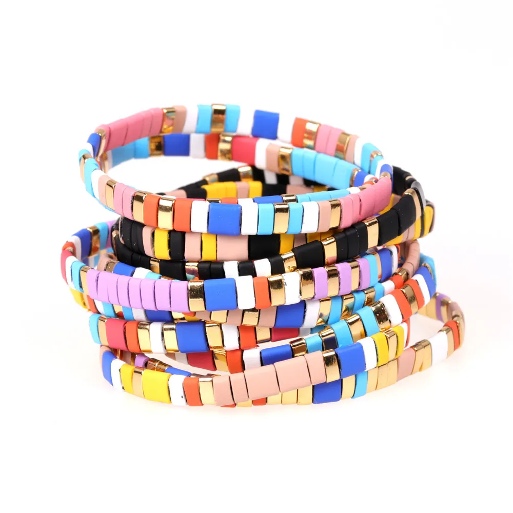 New baking paint mix and match candy color woven elastic bracelet INS fashion beads, Picture shows
New baking paint mix and match candy color woven elastic bracelet INS fashion beads, Picture shows