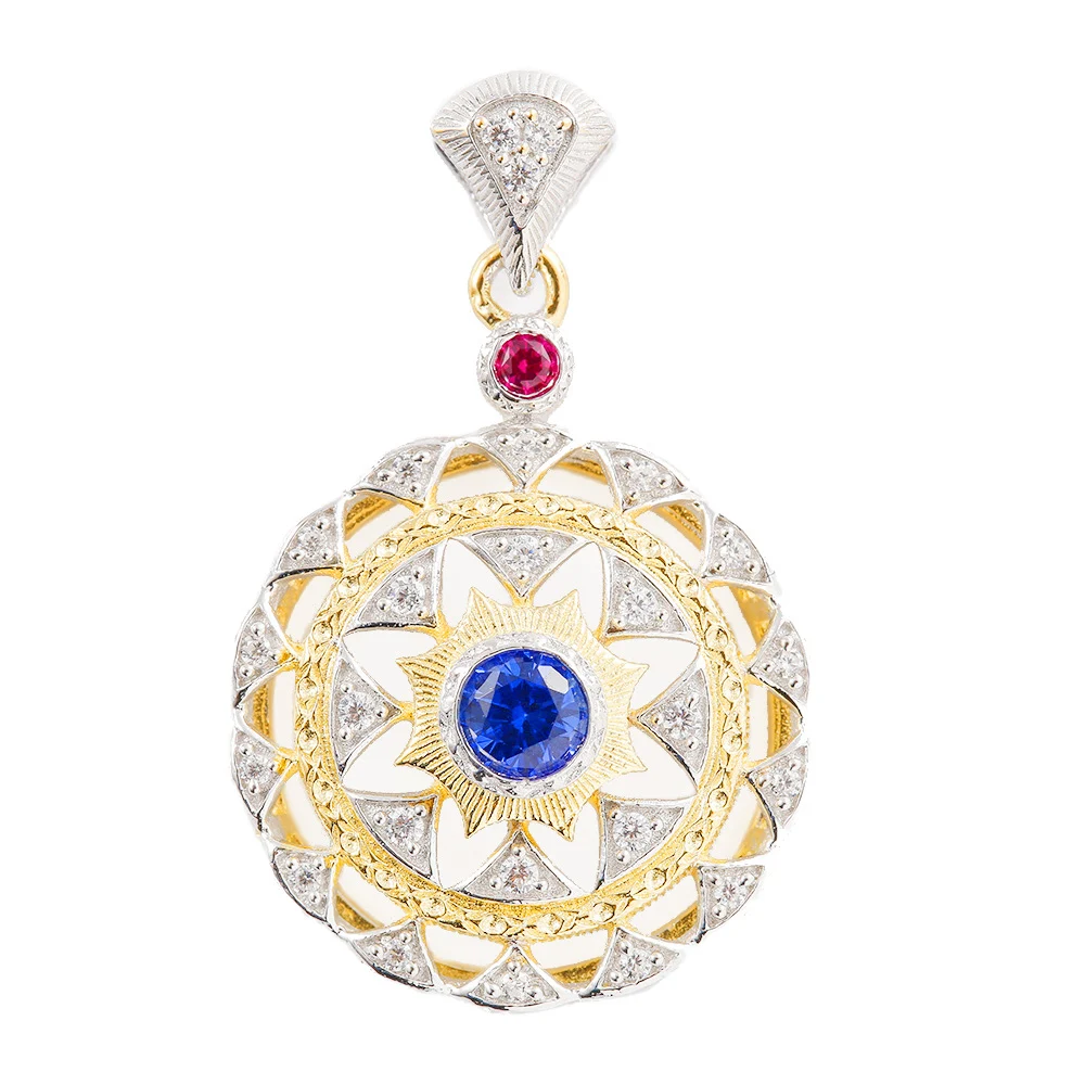 Custom made in stock 925 Sterling Silver Blue corundum luxury Wedding 925 18k gold plated necklaces women
Custom made in stock 925 Sterling Silver Blue corundum luxury Wedding 925 18k gold plated necklaces women