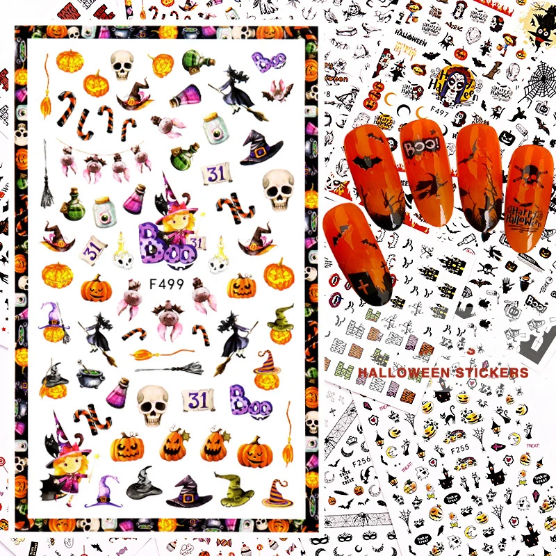 Free Shipping Halloween Custom Interesting 3D Nail Art WaterproofSkulls Pumpkin Witches Halloween Nail Sticker
Free Shipping Halloween Custom Interesting 3D Nail Art WaterproofSkulls Pumpkin Witches Halloween Nail Sticker