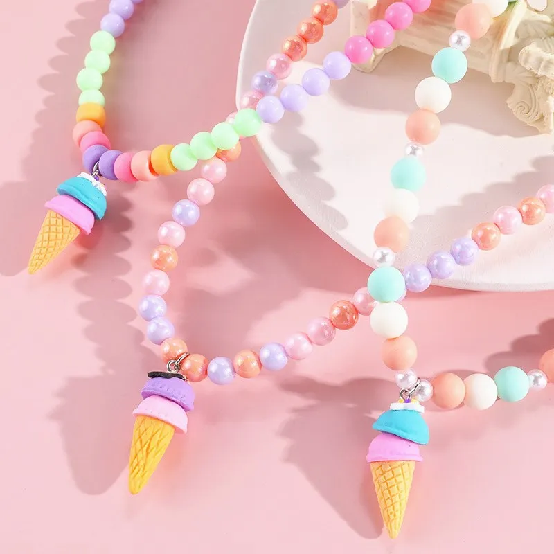 Summer Kids Fashion Jewelry Ice Cream Charms Pendant Acrylic Beads Pearl Beaded Necklace Accessories
Summer Kids Fashion Jewelry Ice Cream Charms Pendant Acrylic Beads Pearl Beaded Necklace Accessories