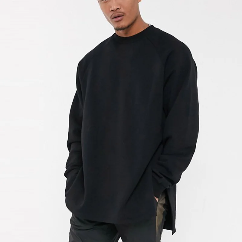 High Quality Pullover Hoodies Sweatshirt Super Oversized Split Hem Black Crew Neck Sweatshirt
High Quality Pullover Hoodies Sweatshirt Super Oversized Split Hem Black Crew Neck Sweatshirt