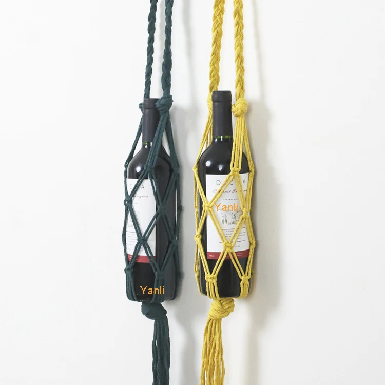 Macrame Bottle Holder Long Strap Boho Bottle Bag Macrame Water Bottle Carrier for Hiking, Cycling, Fitness - Wine Accessories, White.yellow.green.etc
Macrame Bottle Holder Long Strap Boho Bottle Bag Macrame Water Bottle Carrier for Hiking, Cycling, Fitness - Wine Accessories, White.yellow.green.etc