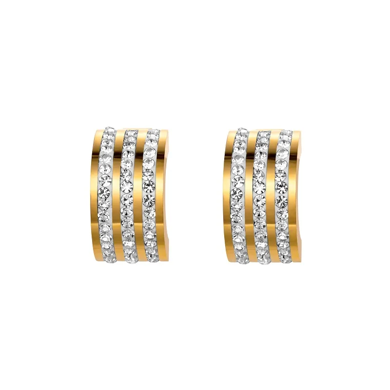 Loftily Minimalist Luxury Full Rhinestone Diamond Earring Stainless Steel Open Hoops Earrings, Rose gold
Loftily Minimalist Luxury Full Rhinestone Diamond Earring Stainless Steel Open Hoops Earrings, Rose gold