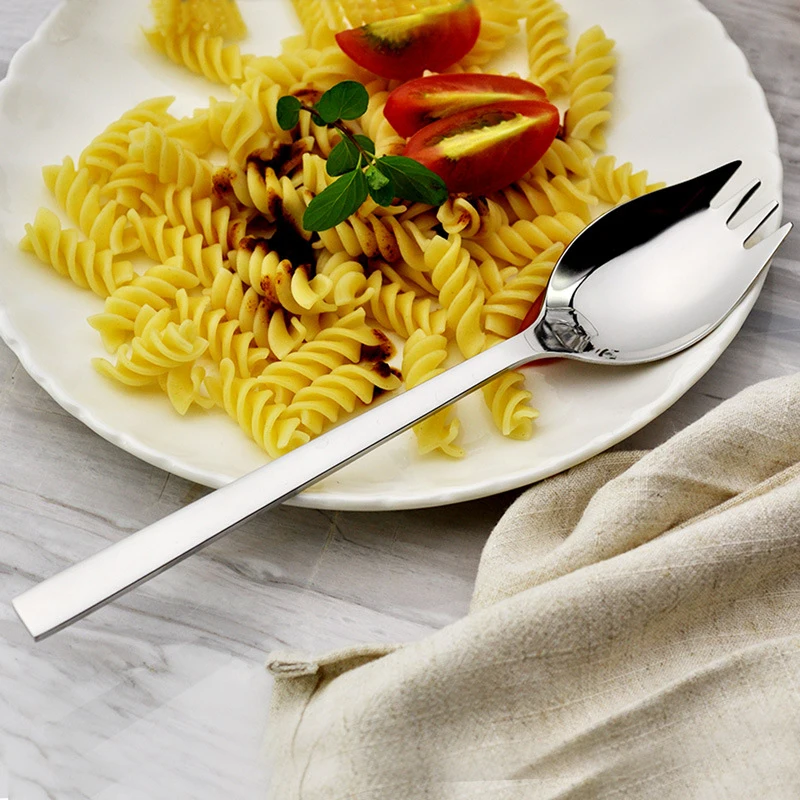 Creative Large Size Multifunction 2 in 1 Noodles Fork Spoon, Wholesale Kitchen Tableware Spoon And Fork In One Salad Fork Spoon
Creative Large Size Multifunction 2 in 1 Noodles Fork Spoon, Wholesale Kitchen Tableware Spoon And Fork In One Salad Fork Spoon