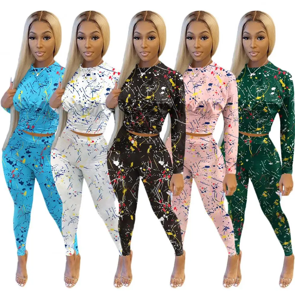 Ready to Ship Good Quality Autumn Long Sleeve Print 2 Piece Set Women Bodycon Casual Sports Two Piece Pants Set
Ready to Ship Good Quality Autumn Long Sleeve Print 2 Piece Set Women Bodycon Casual Sports Two Piece Pants Set