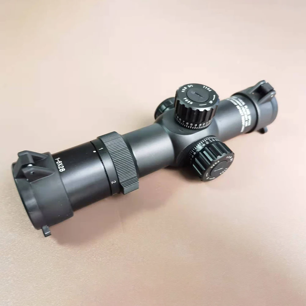 1-6x28 HD FFP Hunting Riflescope 1/2 MOA Zero Stop 90% Light Transmittance Shock Proof
1-6x28 HD FFP Hunting Riflescope 1/2 MOA Zero Stop 90% Light Transmittance Shock Proof