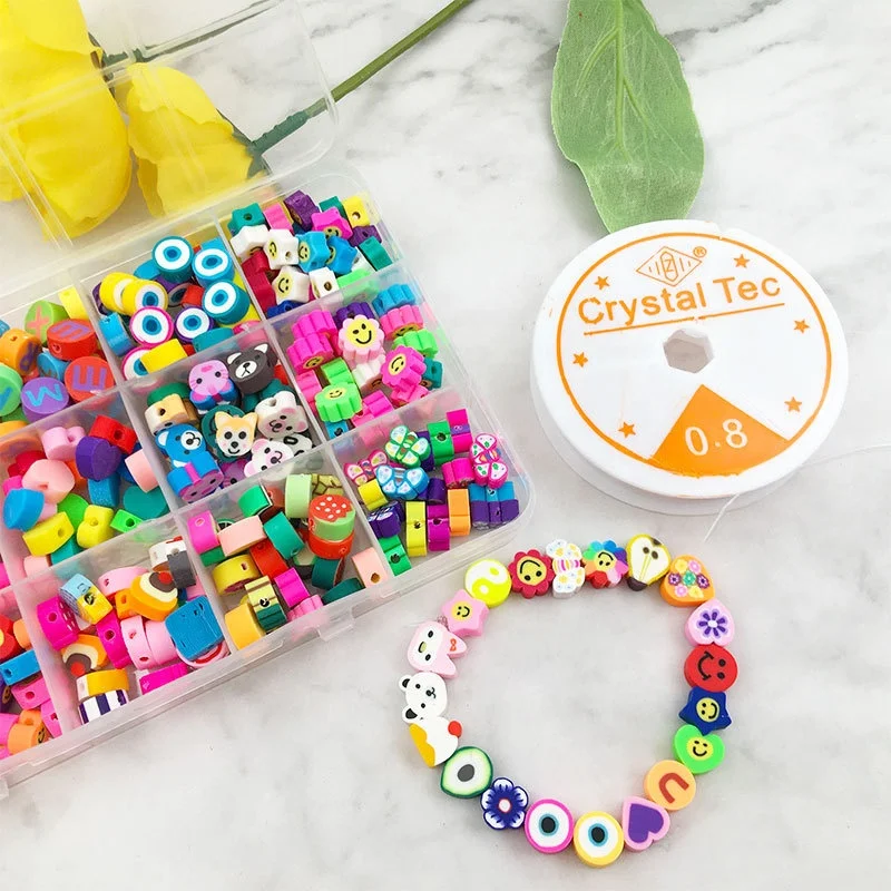 1200 Clay Beads Set Mixed Color Smiley Fruit Animal Candy Polymer Clay Beads Set jewelry Making, As picture shows
1200 Clay Beads Set Mixed Color Smiley Fruit Animal Candy Polymer Clay Beads Set jewelry Making, As picture shows