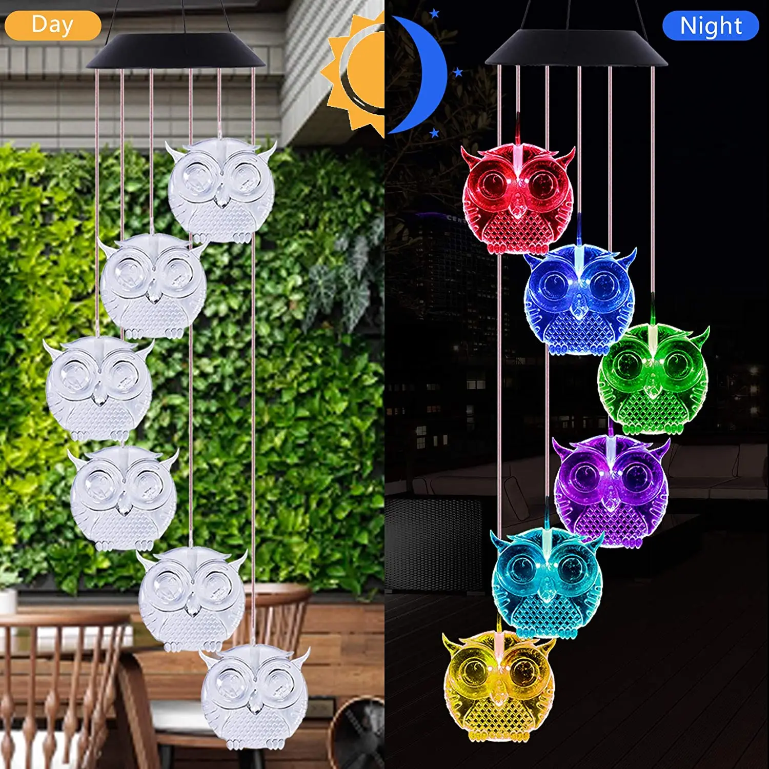 LED Solar Owl Wind Chimes Lights Outdoor Waterproof Solar Powered Changing Light Color, 6 Owls Mobile Romantic Wind-Bell
LED Solar Owl Wind Chimes Lights Outdoor Waterproof Solar Powered Changing Light Color, 6 Owls Mobile Romantic Wind-Bell
