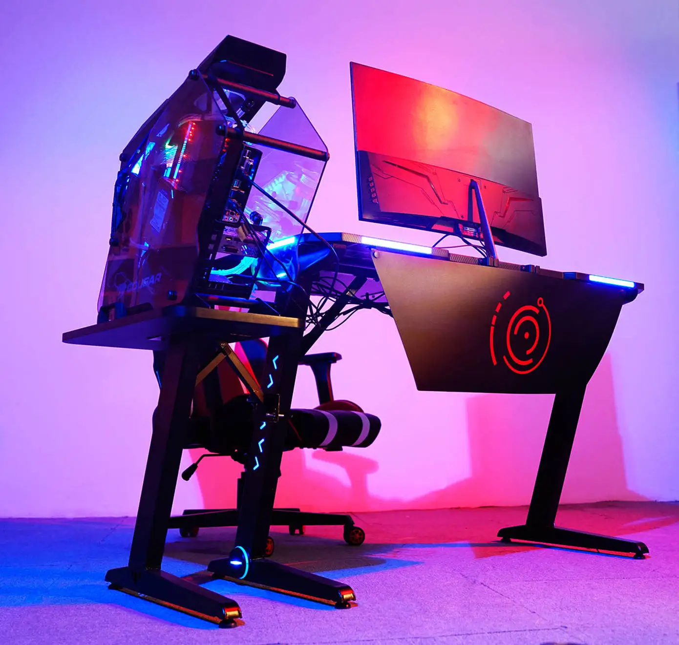 Компьютерный игровой геймерский стол РГБ RGB