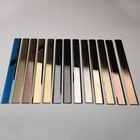 Best Price Material 304 Stainless Steel Flat Tile Trim Metal Chrome Flat Bar Strips For Home Decoration